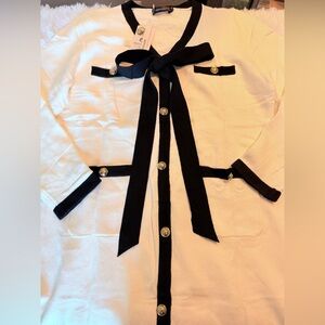 MEROKEETY Women’s White Dress NWT Size XL Soft Stretch Casual Midi NWT